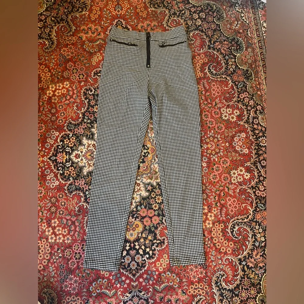 Urban Outfitters black and white checkered print pants - Picture 2 of 3